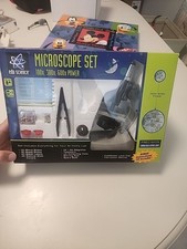 Edu Science Microscope Set 100x/200x/600x Slides, Tweezers, Collecting Vials