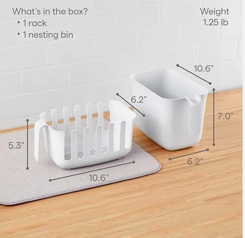 Dry&Store Bolsas de Silicona Reutilizables Organizador y Bolsa Set de Estante de Secado y Contenedor Foto 3 de 4