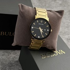 Bulova Men's Futuro Modern Diamond Black Dial Men's Watch 97D116