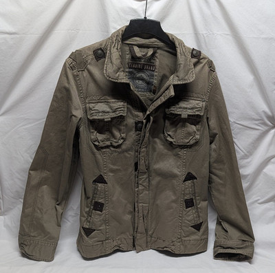 Khujo Mens Cotton Vintage Military Jacket Large Tan EU XXL - US L Jacket