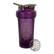 BlenderBottle Classic – 18 oz – Purple Skull – Authentic Shaker Bottle – NEW