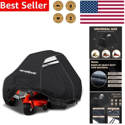 Outdoor Mower Cover Zero Turn Waterproof Heavy Duty 210D Black Universal 60
