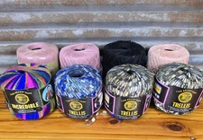 NEW LOT Of 8 Skeins Lion Brand Incredible Ribbon Yarn Carnival Campagne Ocean