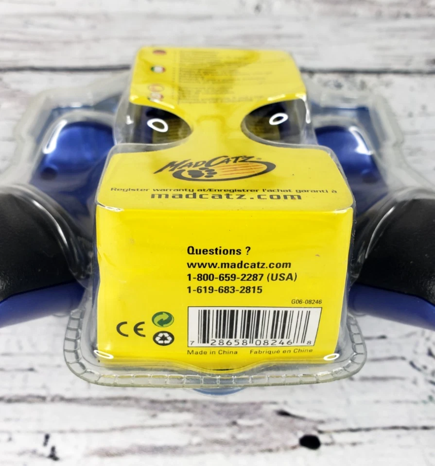 Mad Catz Blue RF Technology 2.4 GHz Wireless PS2 PS1 Controller Brand New Sealed - Image 3 of 3