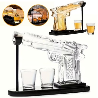 Whisky Karaffe Set Whiskey Geschenkset Schnaps Dekanter Geschenke mit 2 Gläser