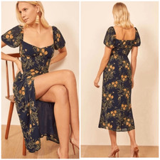 Reformation Ruthie Midi Dress in Secret Garden Size 0