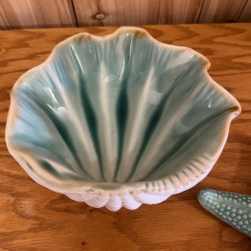 SoHa Living Ceramic Shell Bowl Starfish Dish Set Coastal Aqua Beach House Decor - Picture 2 of 15