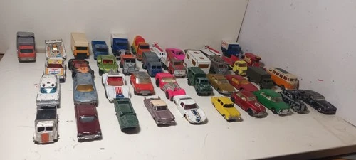 MATCHBOX LESNEY  , large CARS & COMMERCIAL LOT , c1958-79  40+ items