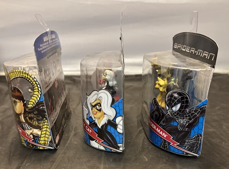 Super Hero Squad Figure 2-Packs Spider-Man Sandman Doc Ock Black Cat New Lot - Image 2 of 4