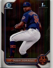 2022 Bowman Robert Dominguez Chrome Prospects #BCP-51 New York Mets