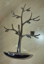 NEXT - JEWELLERY STAND - OWL IN A TREE - SILVER COLOURED - HEIGHT 34.5 cm