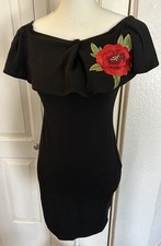 Embroidered Bodycon Off The Shoulder Dress Size Small-see description Klaxons