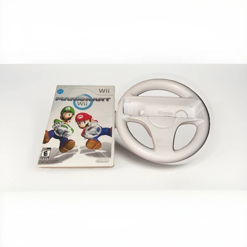 Wii Mario Kart (Nintendo, 2008) CIB with steering Wheel tested and WORKS