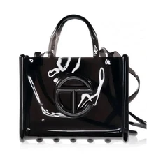 Melissa x Telfar Medium Jelly Shopper Black Purse W/ Dust Bag