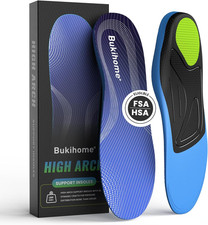 High Arch Support Inserts for Plantar Fasciitis - Flat Feet Insoles for Men  Wo