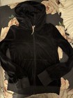 Juicy Couture Black Velour Full Zip Sz S