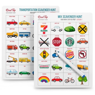Car Bingo - Road Trip Essentials: Car Activities and Games for Kids Ages 4-8