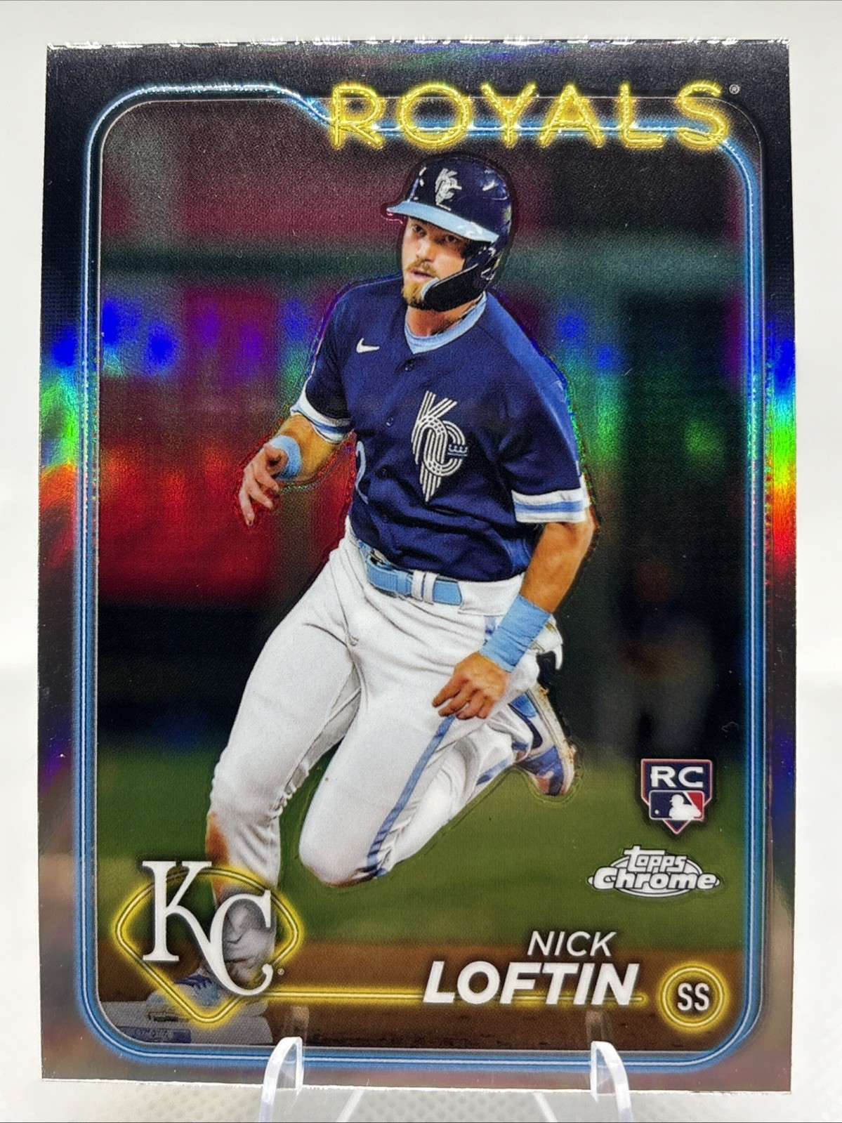 2024 Topps Chrome Nick Loftin Rookie Refractor RC Kansas City Royals #183