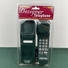 NEW Vintage Conair Forest Green Slim Corded Phone Touch Tone SW160SG