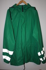  alte grüne Polizeiuniform Regenjacke grün Größe: XXL mit Kapuze und Rücken TOP