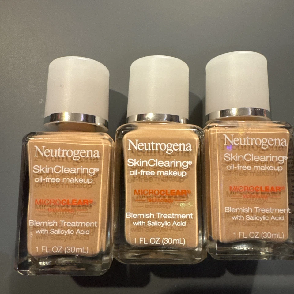 3x Neutrogena Skin Clearing Liquid Foundation, #80 Medium Beige @@Read@@ - Image 2 of 4