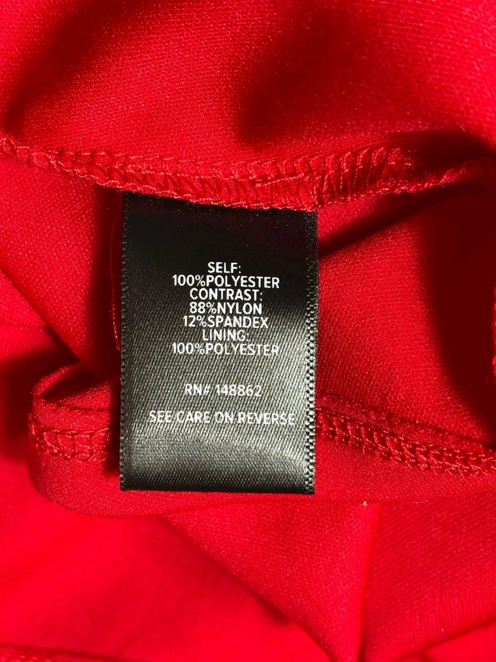 Vestido midi vaina de encaje tórrido para mujer talla 18 rojo manga corta cuello en V Foto 4 de 4