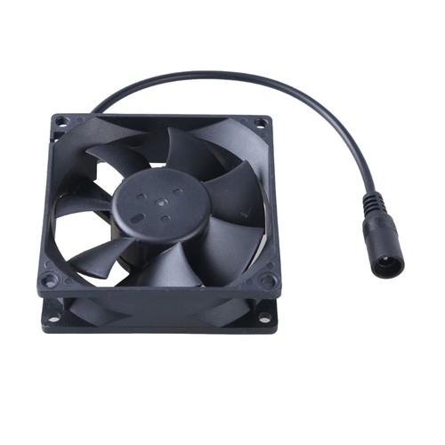 80mmx80mmx25mm 8025 12V Brushless Cooling Fan Bearing System 5.5x2.1mm Port - Afbeelding 7 van 8