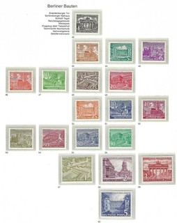 West Berlin 1949 Berlin Buildings Set of 19 Mint Never Hinged SG B35 53 CV £850