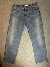 Levi's 505 Regular Fit Men's Jeans 42x32 Blue Denim Straight Leg Cotton