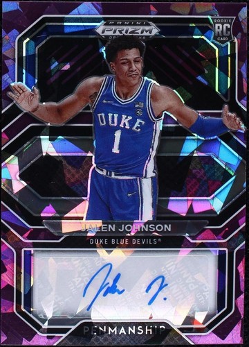 PSA 2021 PANINI SILVER PRIZM RC #305 JALEN JOHNSON ROOKIE HAWKS