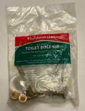 FLUIDMASTER 40438 E-Z Snap Toilet Bolt Kit - 1/4" x 2-1/4" Brass - 2 Packets