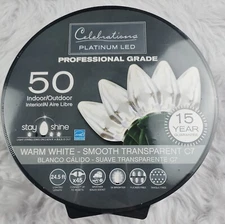 50 LED Light Set C7 Indoor Outdoor Celebrations Warm White Party String Lights