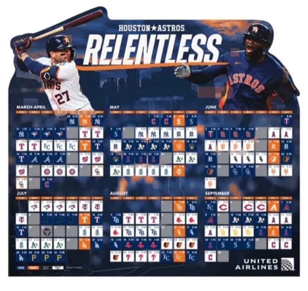2024 Houston Astros Schedule Magnet SGA 03/28/2024 Jose Altuve