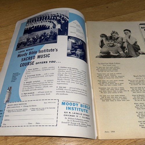 June 1958 MOODY MONTHLY, MOODY BIBLE INSTITUTE Chicago CHINESE MISSION INDONESIA - Picture 2 of 23