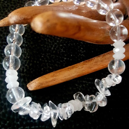 Satyaloka Azeztulite Natrolite Bracelet Active Solar Eclipse Men sz 8.5 inches - Picture 6 of 10