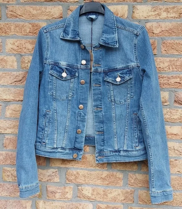Damen Jeansjacke Jacke von H&M in Gr. 36 Modell Sellpy Langarm Jeans Blau Neu - Bild 3 von 4