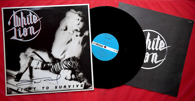 White Lion   Fight To Survive - LP - Japan 1st. Press - 1985  SIGNED / AUTOGRAMM