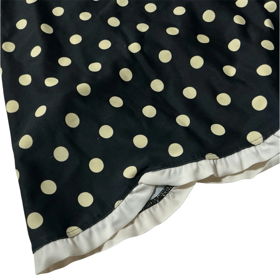 Bettie Page Plus Size Skirted Black & White Polka Dot Bathing Suit 16W - Image 4 of 4