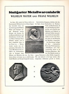 Metallwarenfabrik Mayer Stuttgart 1926 Reklame Historie Zeppelin LZ 126 +