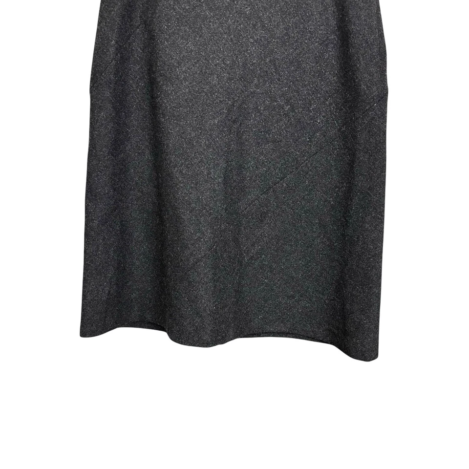 Chaiken Mujer Talla 6 Gris Lana? Falda Línea A Cremallera Lateral Minimalista Oficina Carrera Foto 3 de 4