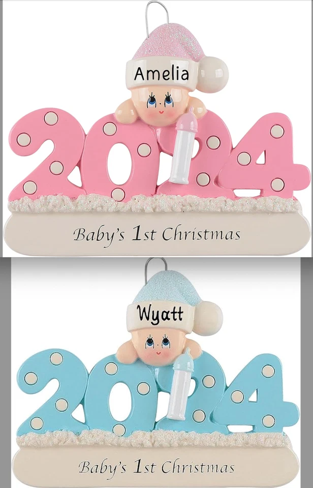 HOLIDAY PEAK 2024 Baby's First Christmas Ornament (FREE Personalization)