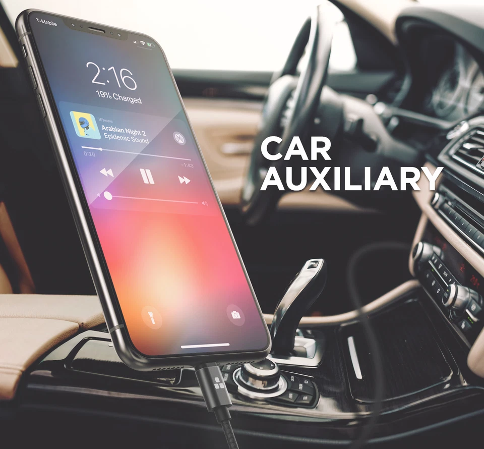 Cable Lightning auxiliar iPhone a macho cable de audio auxiliar de 3,5 mm (certificado Apple) Foto 3 de 4