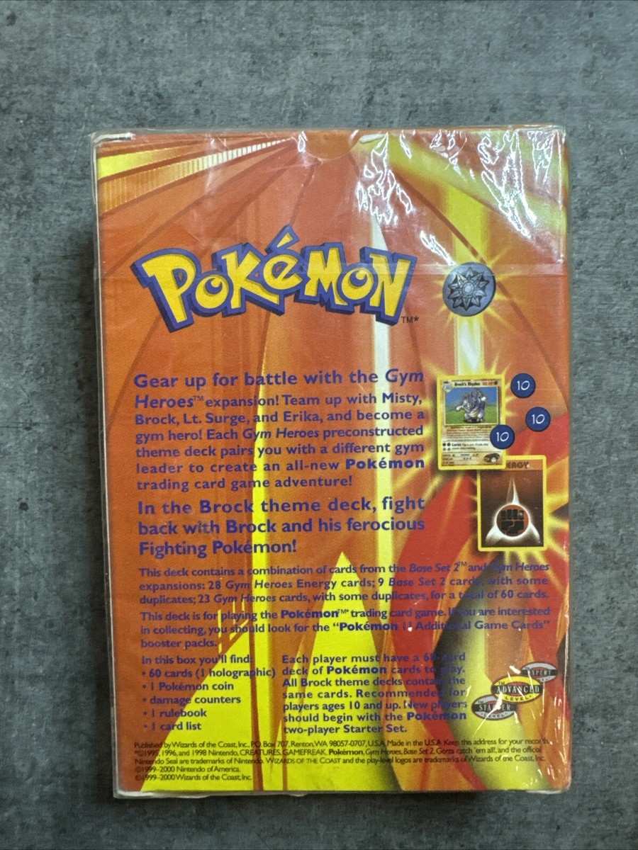 ポケモンカード英語版　Brock THEME DECKとバラ９枚セット Pokémon Card Gym Heroes, Brock Theme Deck 1999-2000