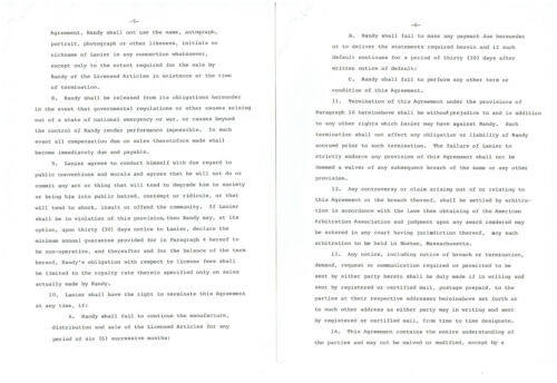Bob Lanier JSA Vintage 1970 Rookie Year Signed License Agreement Contract - Picture 3 of 3