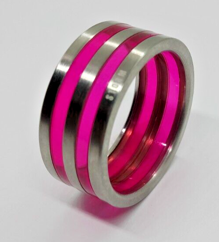 Bague Storm Of London En Acier Inoxydable - Taille 65, Argenté Et Rose, Jamais Portée
