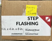 Gibraltar Building Products 4 in. x 8 in. Galvanized Steel Step Flashing  (25CT)