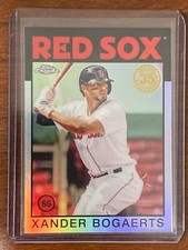 XANDER BOGAERTS 2021 TOPPS CHROME 1986 35TH ANNIVERSARY REFRACTOR CARD RED SOX