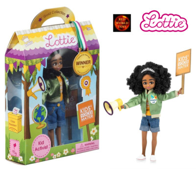 Lottie Doll Kid Activist Protestor Meg LT071 Inspirational 18 cm Puppe Neu im Karton