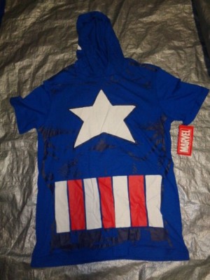 captain america hooded t shirt