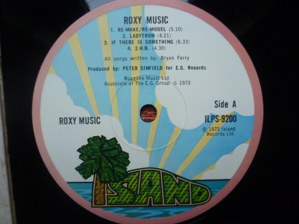 ROXY MUSIC - SELF TITLED ( LP UK Island Pink Rim Original Matrix